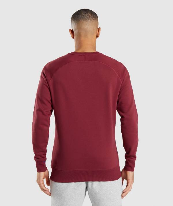 Panske Mikiny Gymshark Crest Bordove Červené | KX2145380